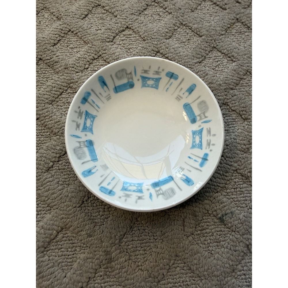 Vintage Royal China Blue Heaven Berry Bowl Atomic Retro Blue Gray